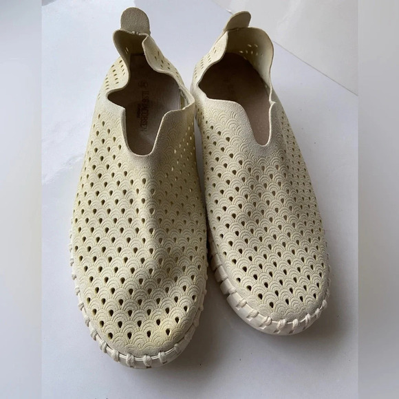 IIse Jacobsen Shoes - Ilse Jacobsen Tulip Mary Jane Flats Cream Perforated Shoes Sz 8